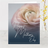 Glücklicher Muttertag mit Big Pink Rose Karte (Gelbe Blume)