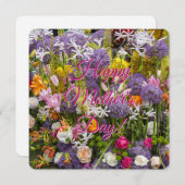 Glücklicher Muttertag mit Blume Ankündigung (Vorne/Hinten)