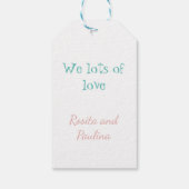 Glücklicher Muttertag mit Blume Brauch Geschenkanhänger (Rückseite)