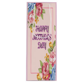 Glücklicher Muttertag mit Blume Geschenktüte Für Weinflaschen