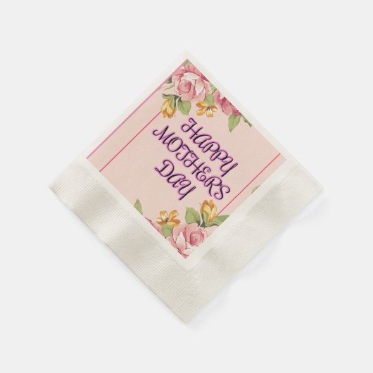 Glücklicher Muttertag mit Blume Serviette (Ecke)