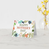 Glücklicher Muttertag mit botanischen Wildblumen Karte (Gelbe Blume)