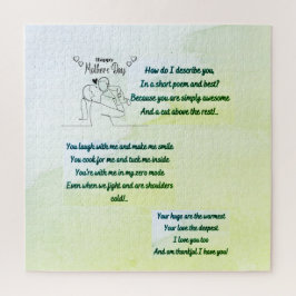 Glücklicher Muttertag mit einem originellen Gedich Puzzle