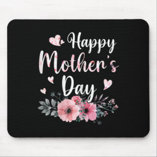 Glücklicher Muttertag mit floraler Mama Mommy Oma Mousepad