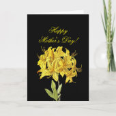 Glücklicher Muttertag mit gelben Blumen Karte (Vorderseite)