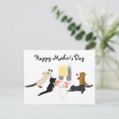 Glücklicher Muttertag mit Kitty. Postkarte (Stehend Vorderseite)