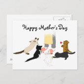 Glücklicher Muttertag mit Kitty. Postkarte (Vorne/Hinten)