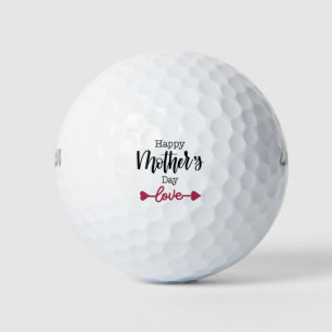 Glücklicher Muttertag mit Liebe Golfball