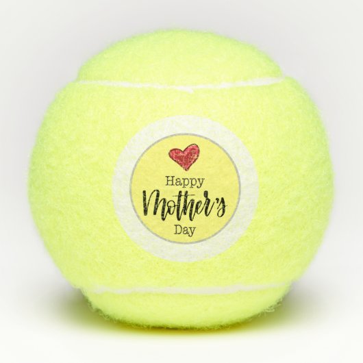 Glücklicher Muttertag mit Liebe Tennis Mama Tennisbälle (Vorderseite)