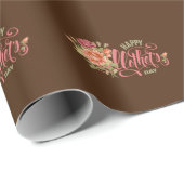 Glücklicher Muttertag mit Liebe und Blume Frühling Geschenkpapier (Rolleneckpunkt)