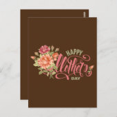 Glücklicher Muttertag mit Liebe und Blume Frühling Postkarte (Vorne/Hinten)