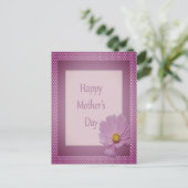 Glücklicher Muttertag mit Lila Blume Postkarte (Stehend Vorderseite)