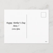 Glücklicher Muttertag mit niedlichem Animationsdes Feiertagspostkarte (Rückseite)