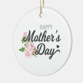 Glücklicher Muttertag mit rosa Rosen | Ornament (Links)