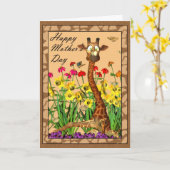 Glücklicher Muttertag, Muttertag mit Giraffe Karte (Gelbe Blume)