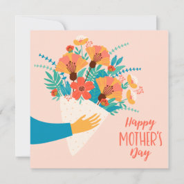 Glücklicher Muttertag // Niedliche Blütenleere Karte