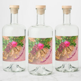 Glücklicher Muttertag, Personalisiert Alkoholflaschenetikett