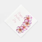 Glücklicher Muttertag Plumeria Papier Napkins Serviette (Ecke)