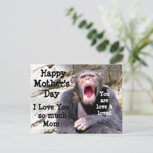 Glücklicher Muttertag_ Postkarte (Stehend Vorderseite)