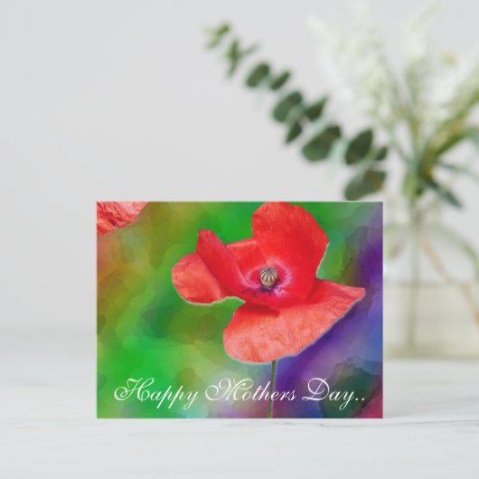 Glücklicher Muttertag. Postkarte (Stehend Vorderseite)