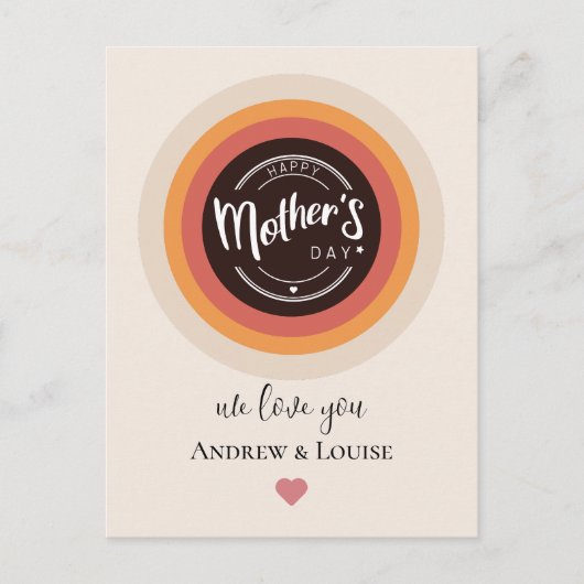 Glücklicher Muttertag Postkarte (Vorderseite)