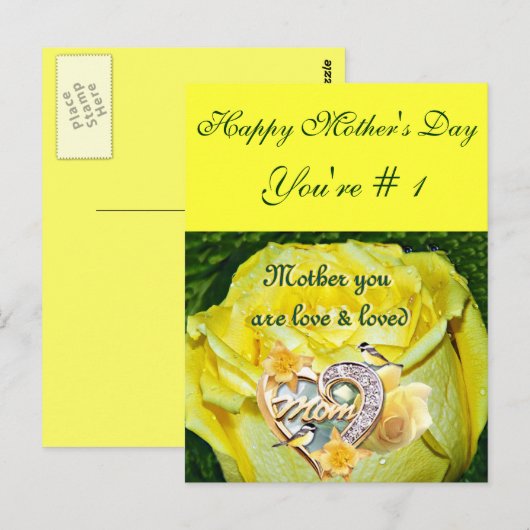 Glücklicher Muttertag_ Postkarte (Vorne/Hinten)