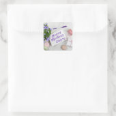 GLÜCKLICHER MUTTERTAG QUADRATISCHER AUFKLEBER (Tasche)