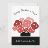 Glücklicher Muttertag Red Bouquet Geschenkgutschei (Vorderseite)