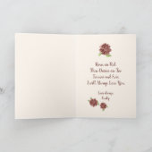 Glücklicher Muttertag - Red Daisies Rahmen. Karte (Innenseite)