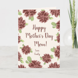 Glücklicher Muttertag - Red Daisies Rahmen. Karte