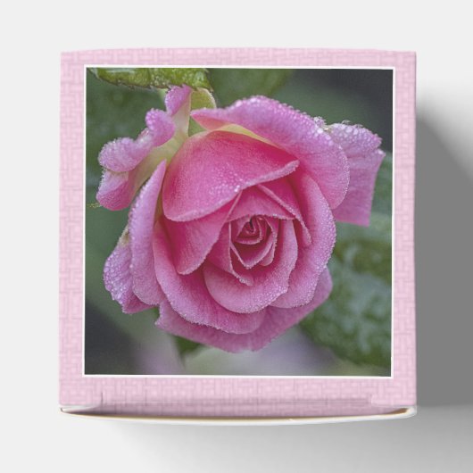 Glücklicher Muttertag - Rosa Rose - Text Geschenkschachtel (Oben)