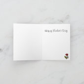 Glücklicher Muttertag - Rote Rose Karte (Innenseite)