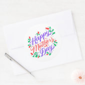 Glücklicher Muttertag Runder Aufkleber (Umschlag)