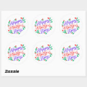 Glücklicher Muttertag Runder Aufkleber (Blatt)