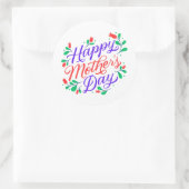 Glücklicher Muttertag Runder Aufkleber (Tasche)