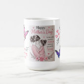Glücklicher Muttertag Schmetterling Tasse (Mittel)