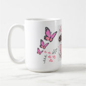 Glücklicher Muttertag Schmetterling Tasse (Links)