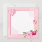 Glücklicher Muttertag Schöne Blume Einladung (Rückseite)