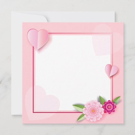 Glücklicher Muttertag Schöne Blume Einladung (Rückseite)