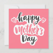 Glücklicher Muttertag Schöne Typografie Karte (Vorderseite)
