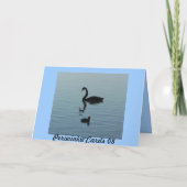 Glücklicher Muttertag - Schwan und Baby Karte (Rückseite)