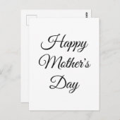 Glücklicher Muttertag, Schwarz-weißer Klassiker Postkarte (Vorne/Hinten)
