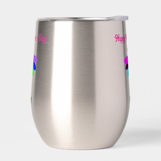 Glücklicher Muttertag, stemless Wine Tumbler (Links)