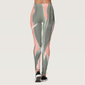 Glücklicher Muttertag! Stilvolle Peach Tulips Blum Leggings (Rückseite)