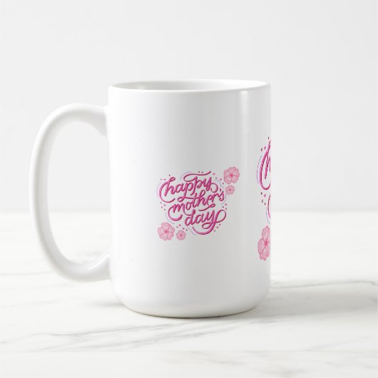 GLÜCKLICHER MUTTERTAG TRENDIGES DESIGN KAFFEETASSE (Links)