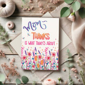 Glücklicher Muttertag Vielen Dank Wildblumen Spaß Karte