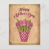 Glücklicher Muttertag Vintag Postkarte (Vorderseite)