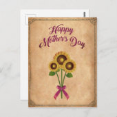 Glücklicher Muttertag Vintag Postkarte (Vorne/Hinten)