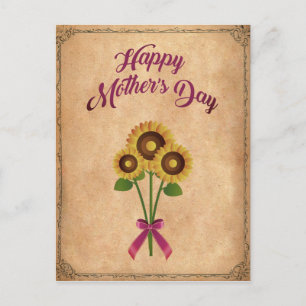 Glücklicher Muttertag Vintag Postkarte