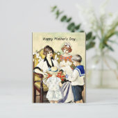 Glücklicher Muttertag, Vintage Darstellung Postkarte (Stehend Vorderseite)